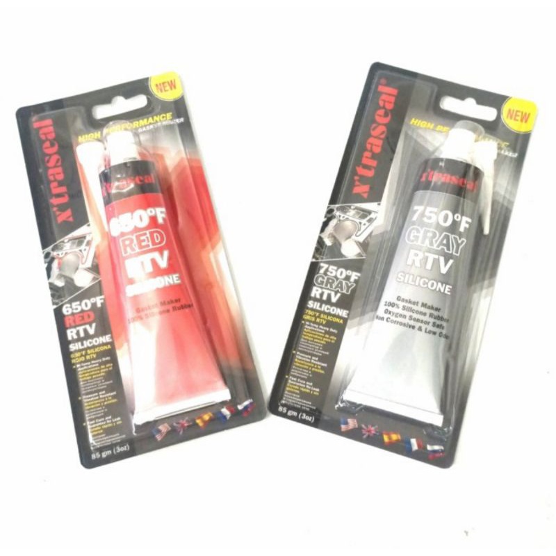 Jual Lem Gasket Silicone Sealant High Temp 100%RTV RED/GREY/BLACK ...