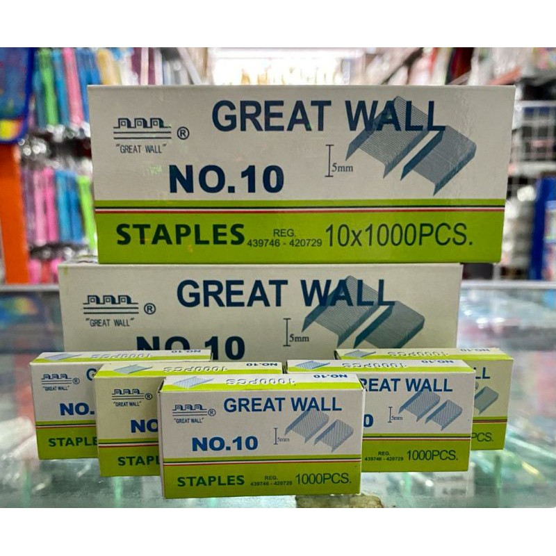 Jual Isi Staples Kecil No.10& No.3 24/6 Great Wall | Shopee Indonesia