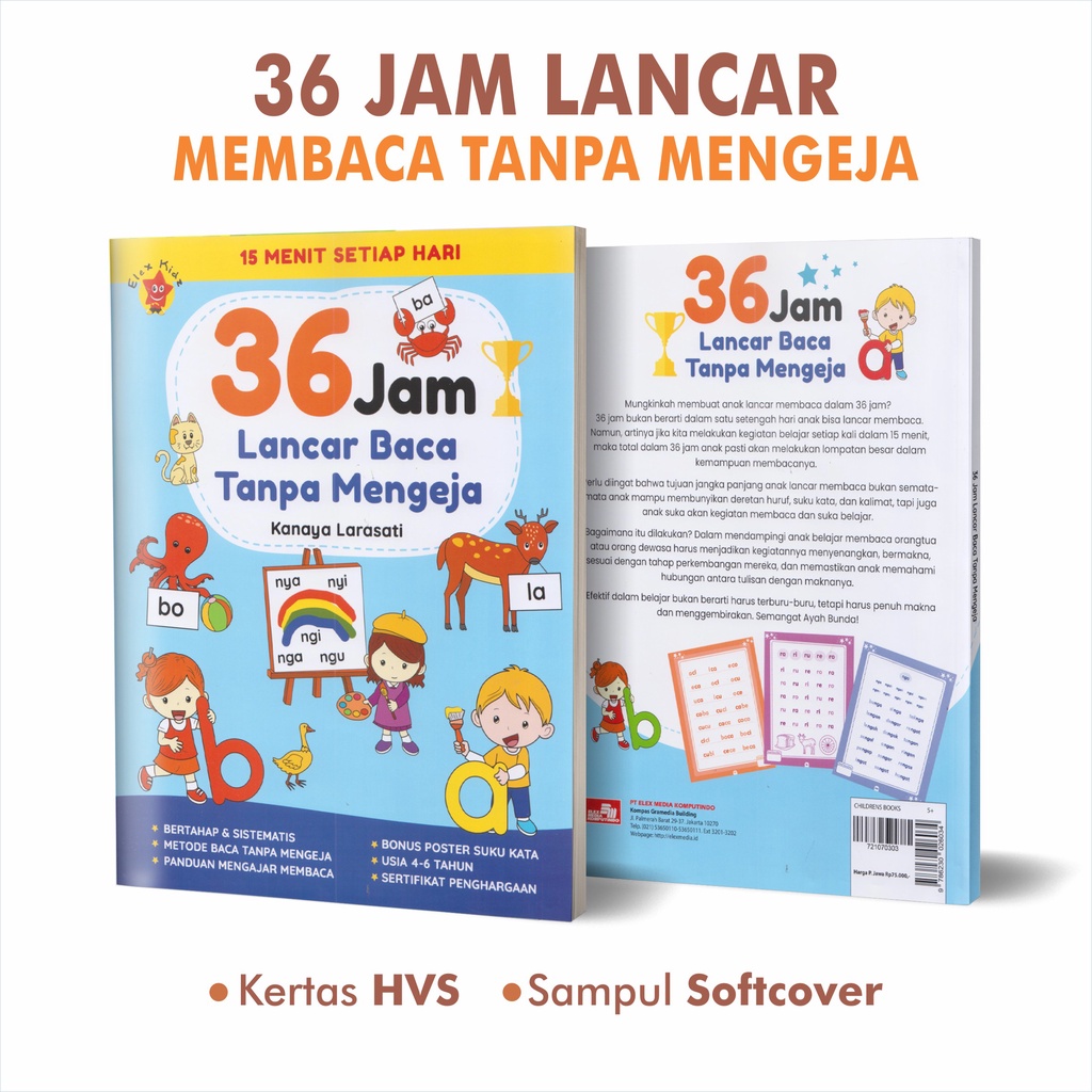 Jual Buku Anak TK PAUD 36 Jam Lancar Membaca Tanpa Mengeja Belajar ...