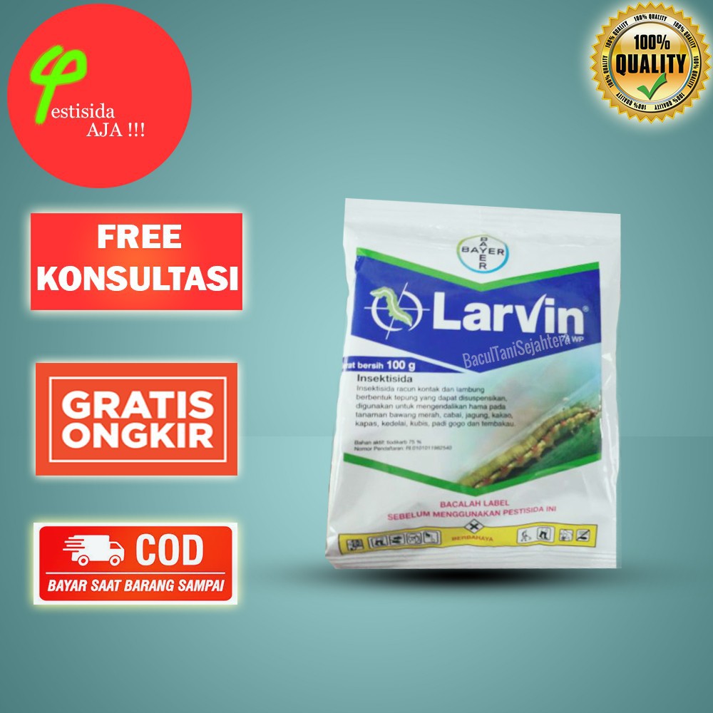 Jual LARVIN 75 WP 100 GRAM ULER BAWANG MATI INSEKTISIDA ulat grayak ...