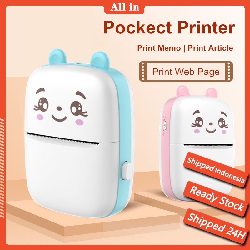 Jual Ready stock COD mini printer/printer bluetooth/printer thermal ...