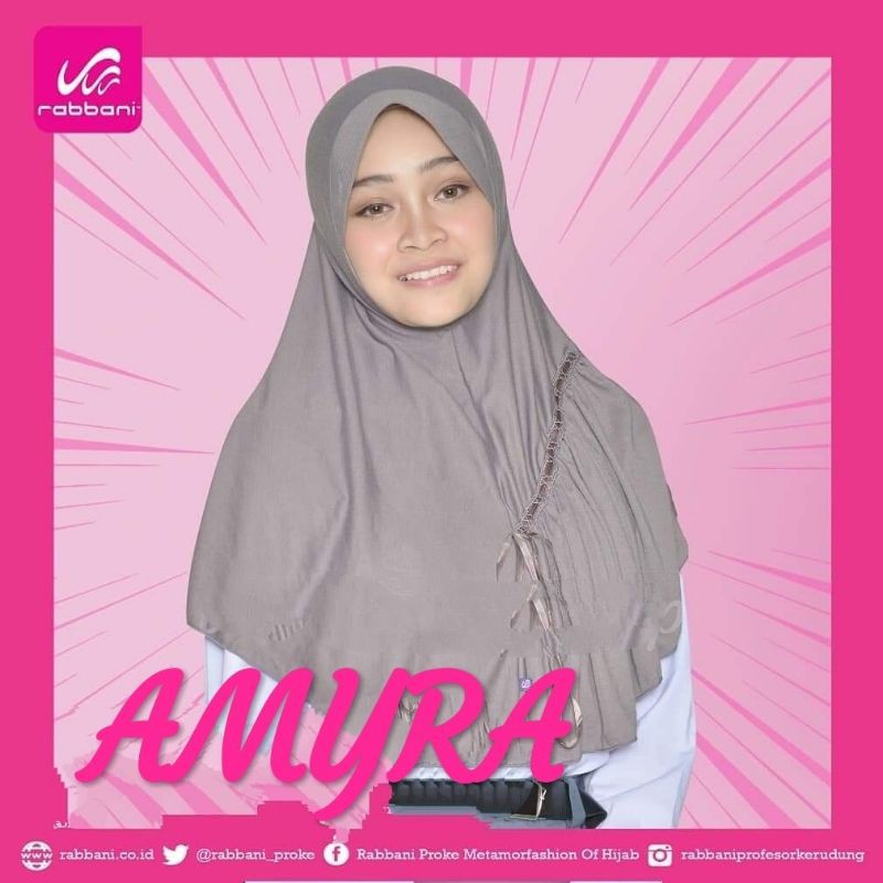Jual Rabbani Kerudung sekolah instan Rabbani model AMIRA ukuran L dan