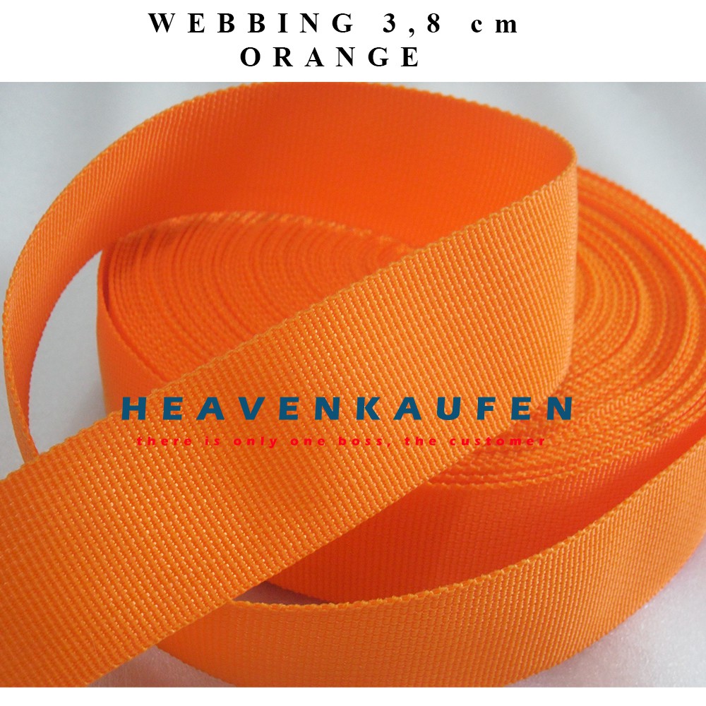 Jual Tali Webbing Orange 3,8 cm Meteran Murah Berkualitas | Shopee ...