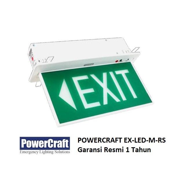 Jual Emergency Exit Light Powercraft EX-LED-M-RS 1.2W LED Nicad Battery ...
