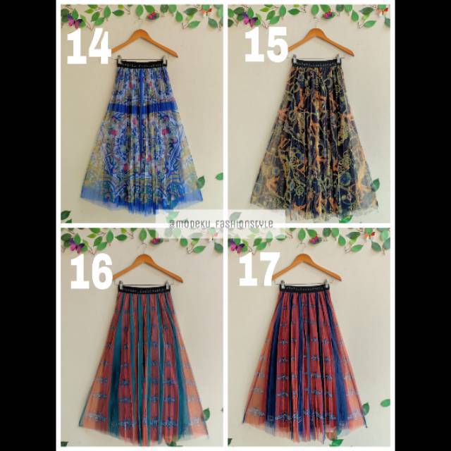 Jual Rok tutu print branded tile ( hijab friendly ) | Shopee Indonesia