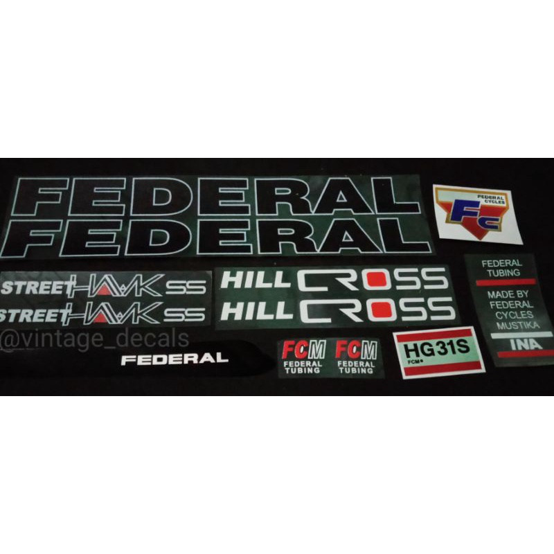 Jual sticker federal HAWK SERIES street hawk streethawk cityhawk ...