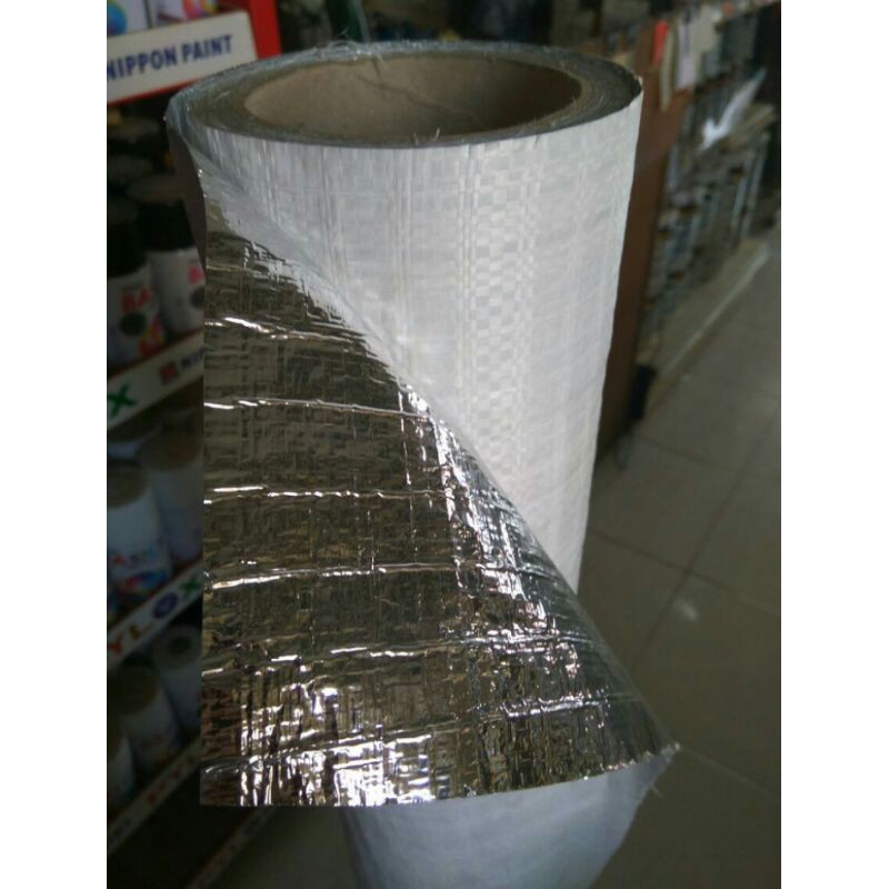 Alumunium Foil Peredam Panas Atap / Aluminium Foil Woven Single Side - 1 meteran