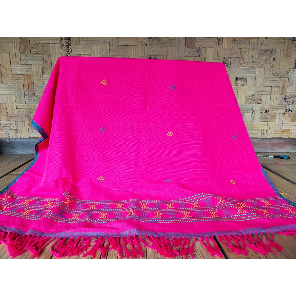 Jual Tenun Baduy motif adu mancung full warna pink ukuran 97x200cm ...