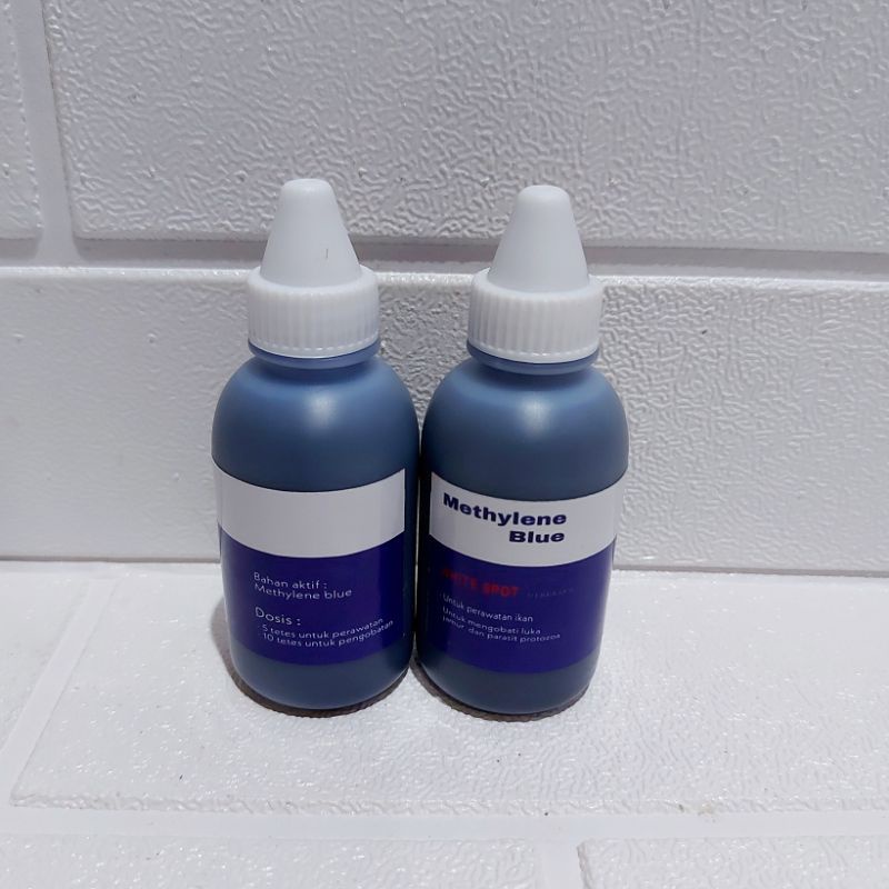 Jual Metalin obat biru Methylene blue anti jamur ikan 60ml | Shopee ...