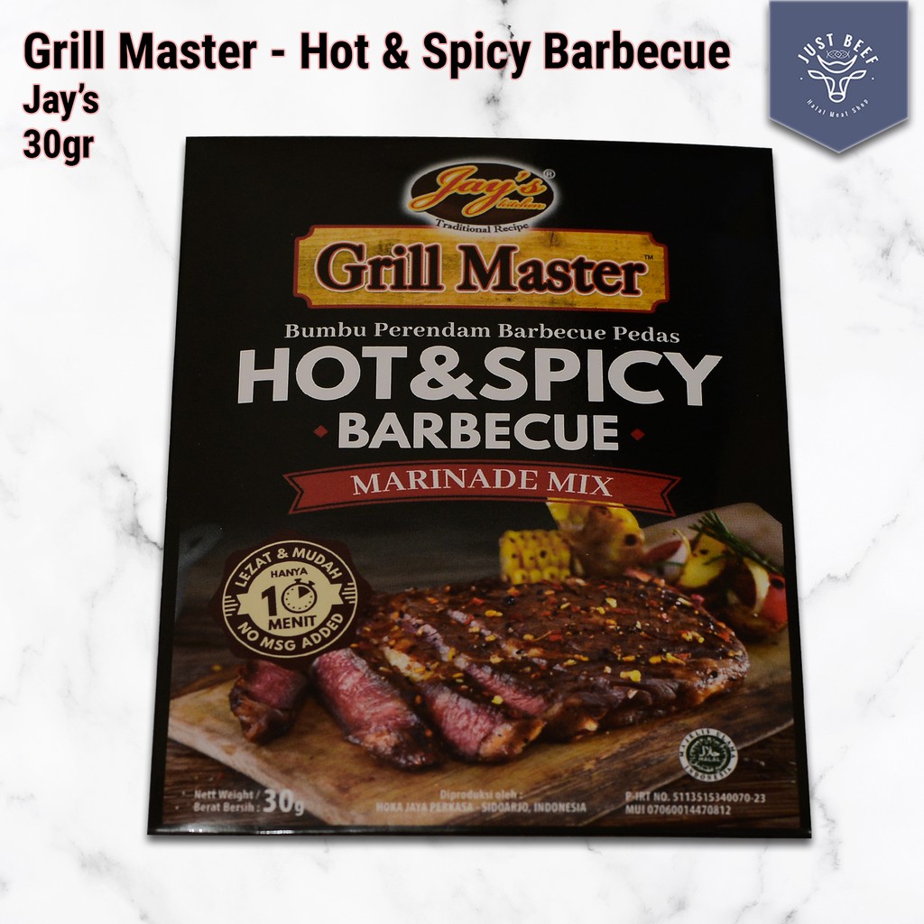 Jual Jay's Grill Master Hot Spicy Barbeque Marinade Mix - 30gr | Shopee ...