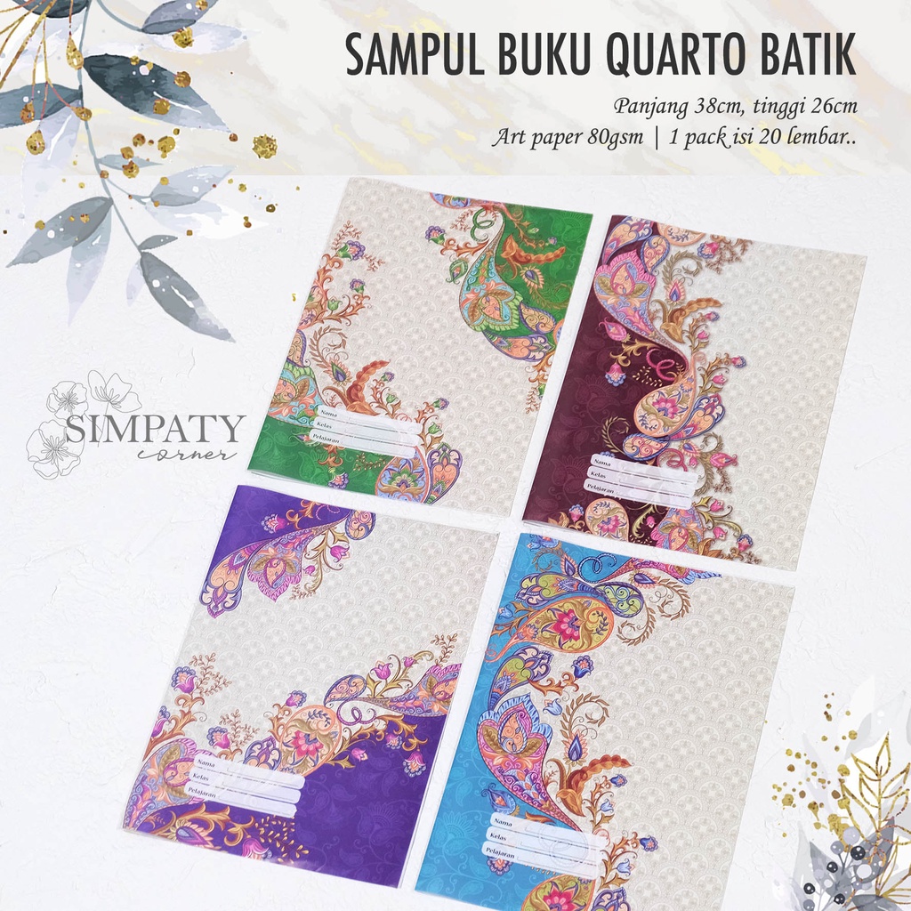 Jual Sampul Buku Kuarto Batik Simpaty | Cover Buku | Penutup Buku Sidu ...