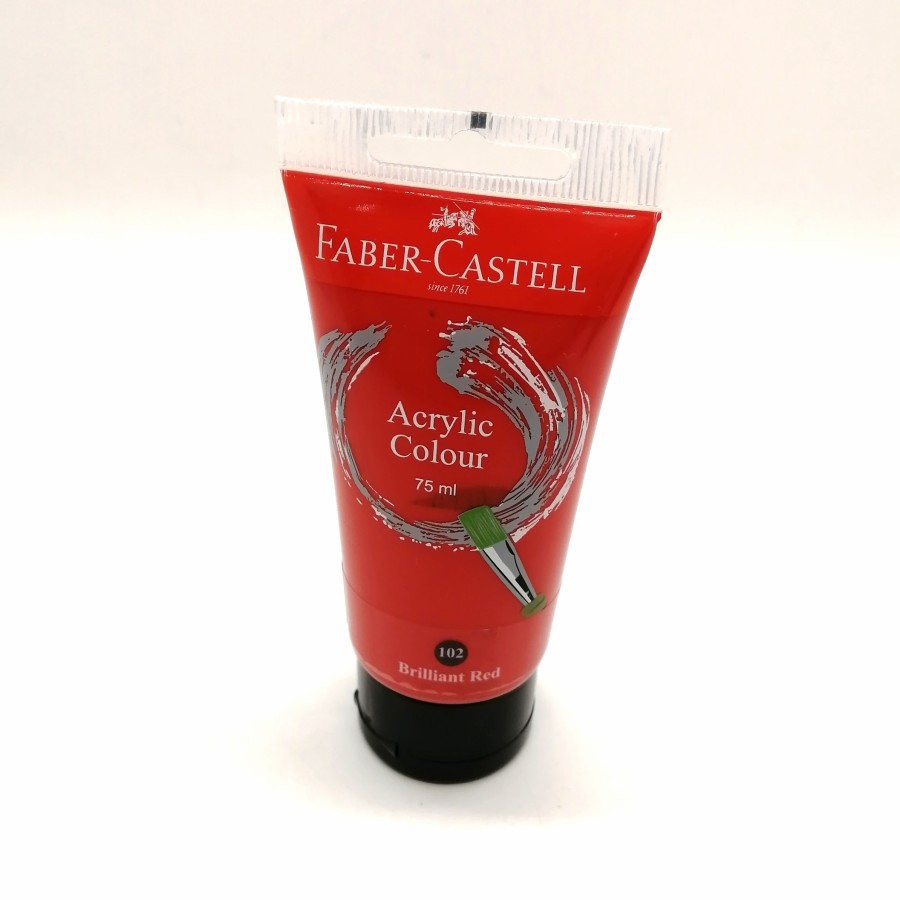 Jual Acrylic Colours 75ml Faber-Castell (Brilliant Red) | Shopee Indonesia