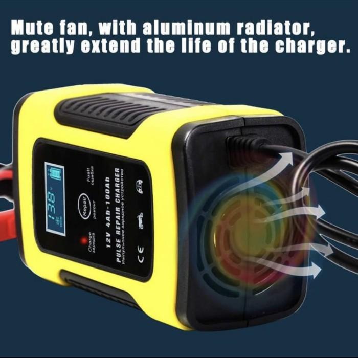 Jual Cas Aki Accu/ foxsur Charger Baterai Aki Mobil Motor 12V 6A dengan