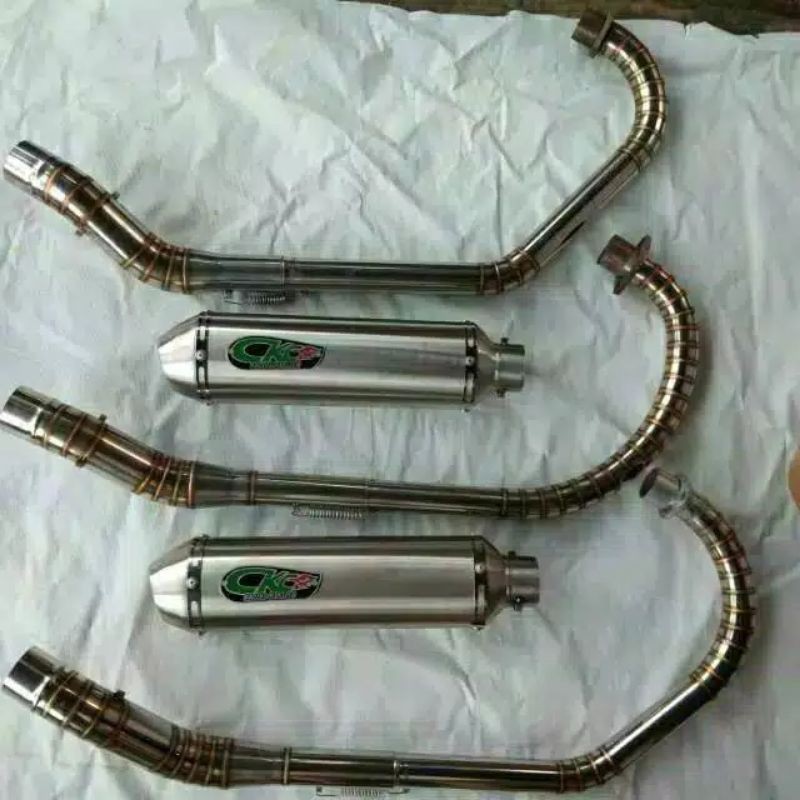 Jual KENALPOT RANCING KAPSUL CKC LEHER FULL CACING ALL MOTOR TIGER,MP ...