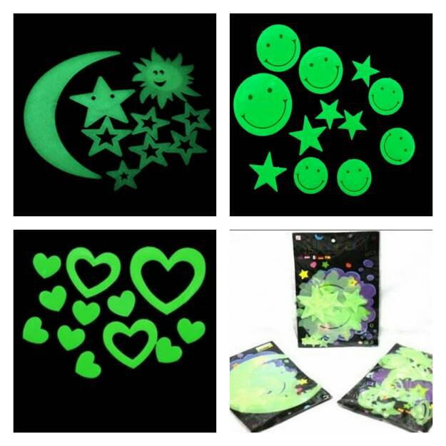 Jual Sticker Glow In The Dark Stiker Fosfor Fluorescent Pcs