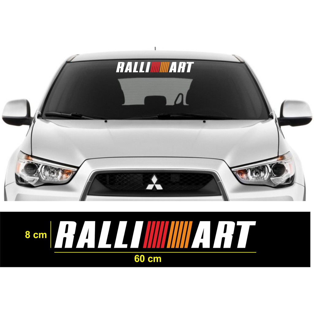 Jual Stiker Mobil Cutting Sticker Kaca Mobil RALLIART | Shopee Indonesia