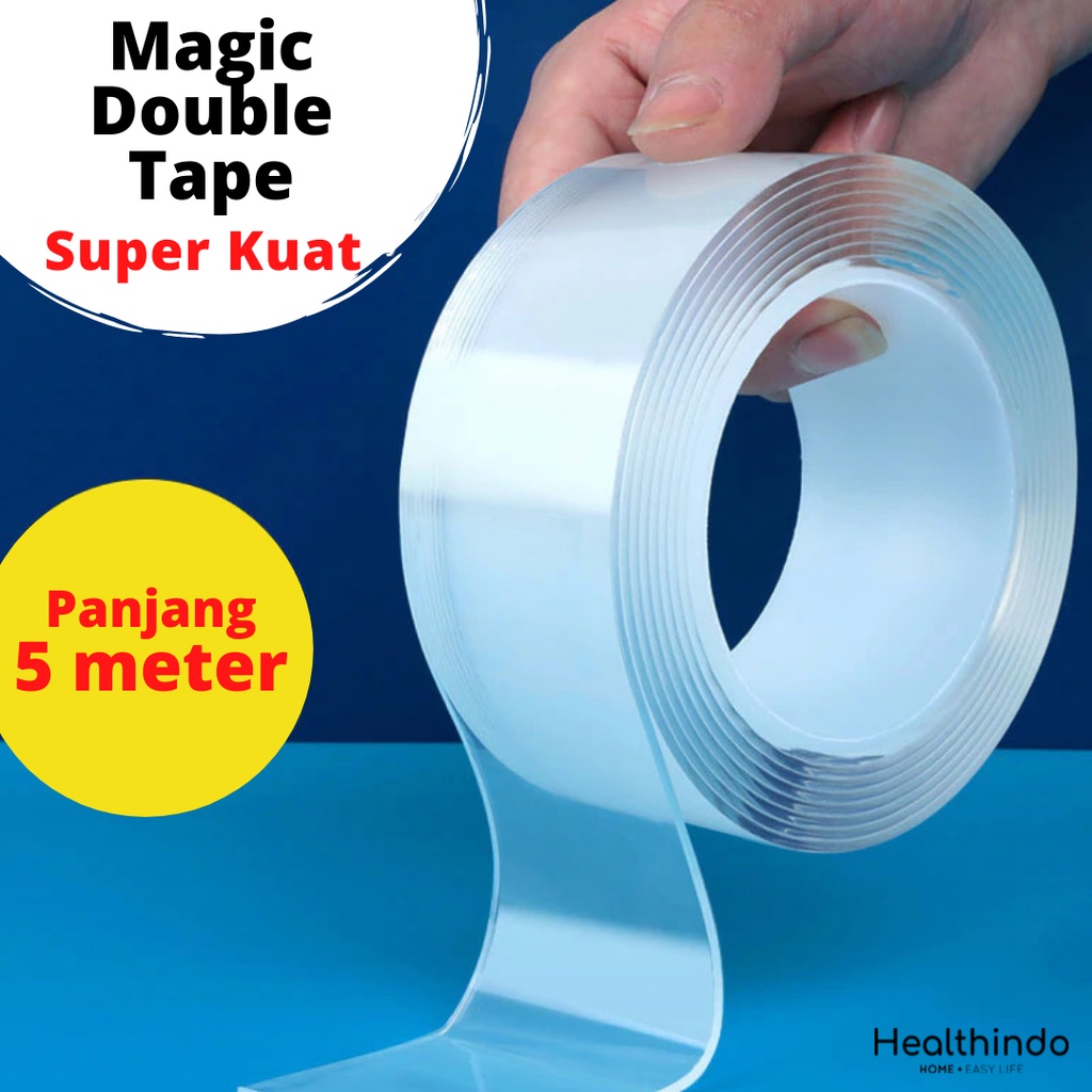 Jual Healthindo Double Tape MAGIC TAPE Isolasi Bening Super Kuat 2