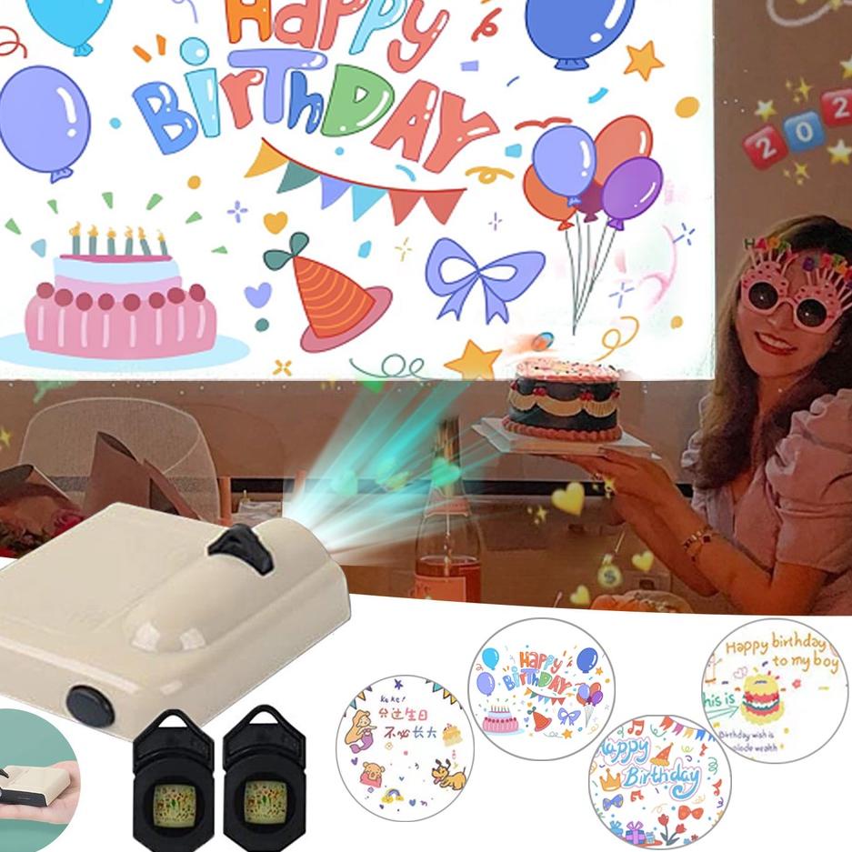 Jual SHOPEE 8.8 【Stiker Gratis】NEW MINI BIRTHDAY PROJECTOR/ HAPPY ...