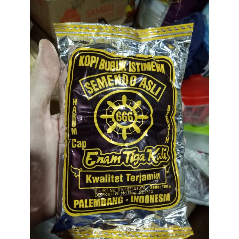 Jual Kopi Bubuk Istimewa Semendo Asli Cap Enam Tiga Kali 666 190gr