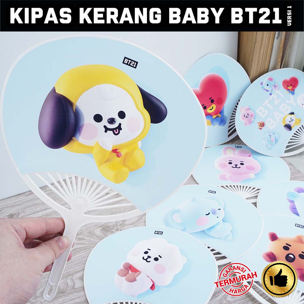 Jual Kipas Kerang BABY BT21 (Versi 1) / Merchandise KPOP / Kipas Custom ...