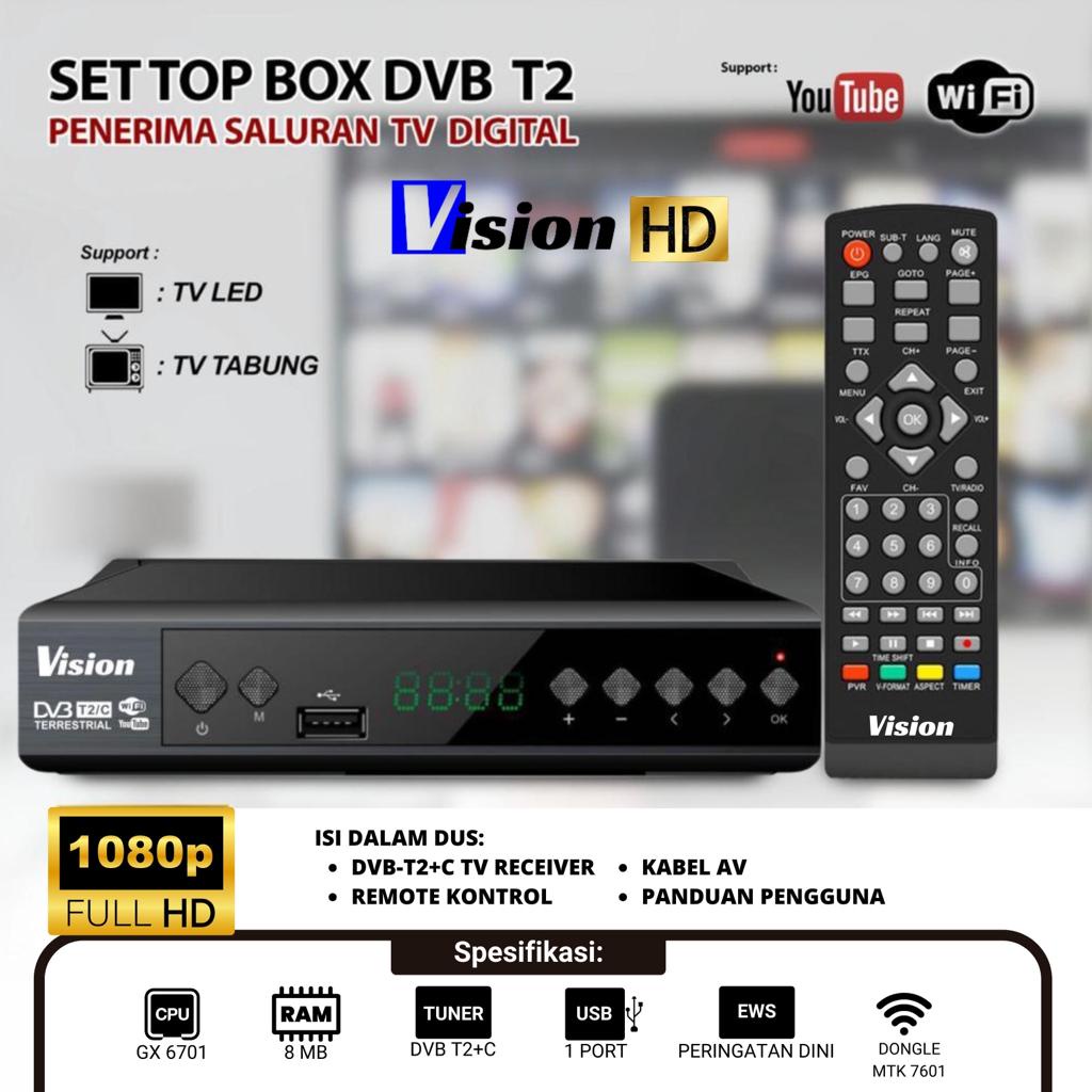 Jual Set Top Box TV Tuner DVB T2 Antena Analog to Digital Wifi STB