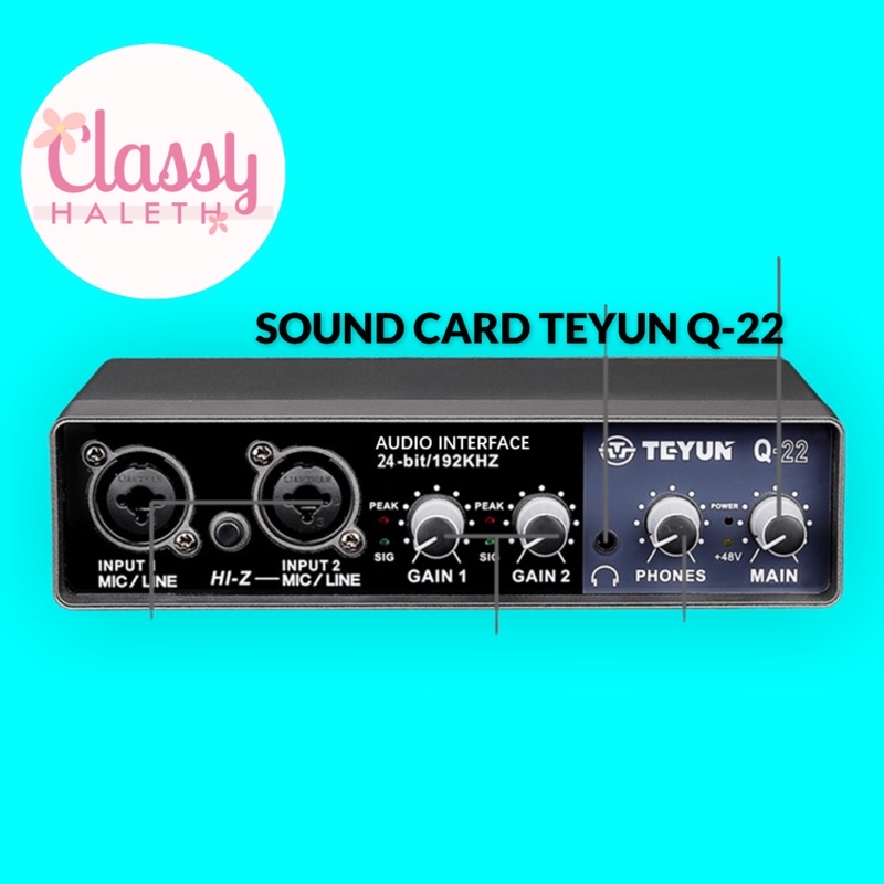 Jual SOUND CARD HOME RECORDING USB HiFi TEYUN Q22 Shopee Indonesia