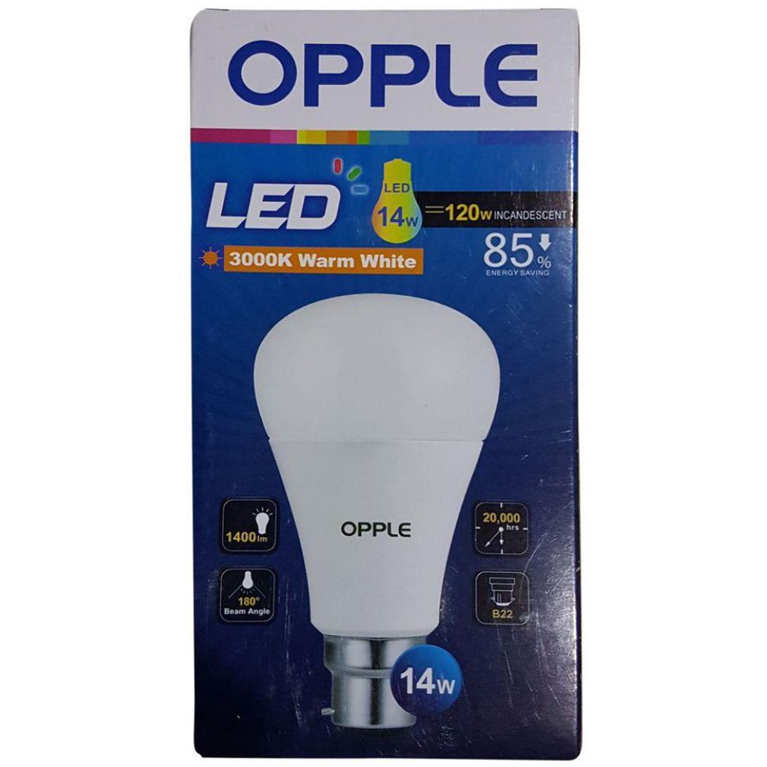 Jual Lampu Bohlam Bulb Led Opple Watt W W Kuning Warm White Shopee Indonesia