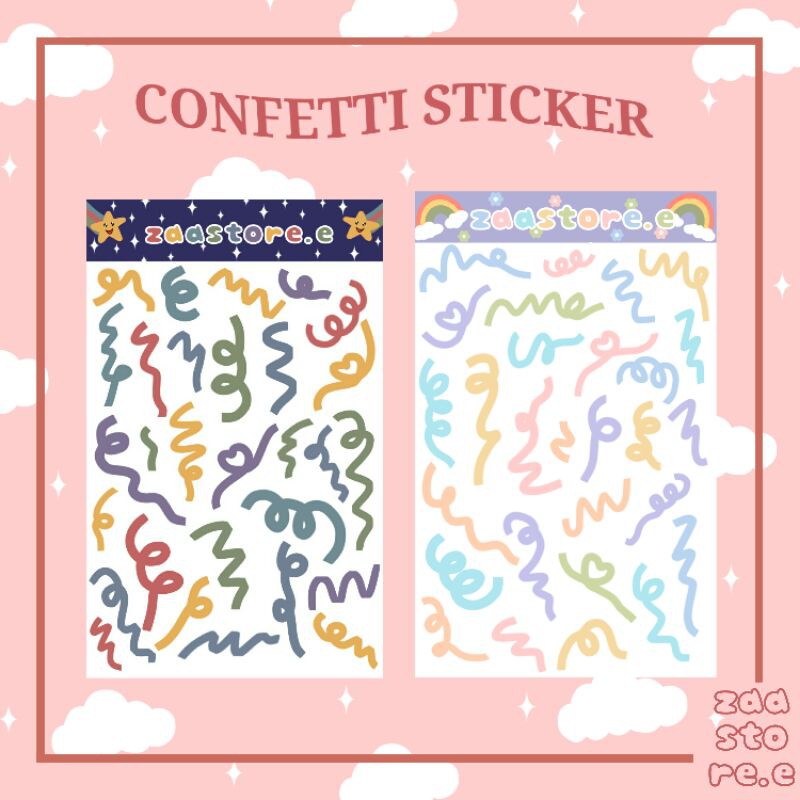 Jual confetti sticker / Korean sticker / deco sticker Shopee Indonesia