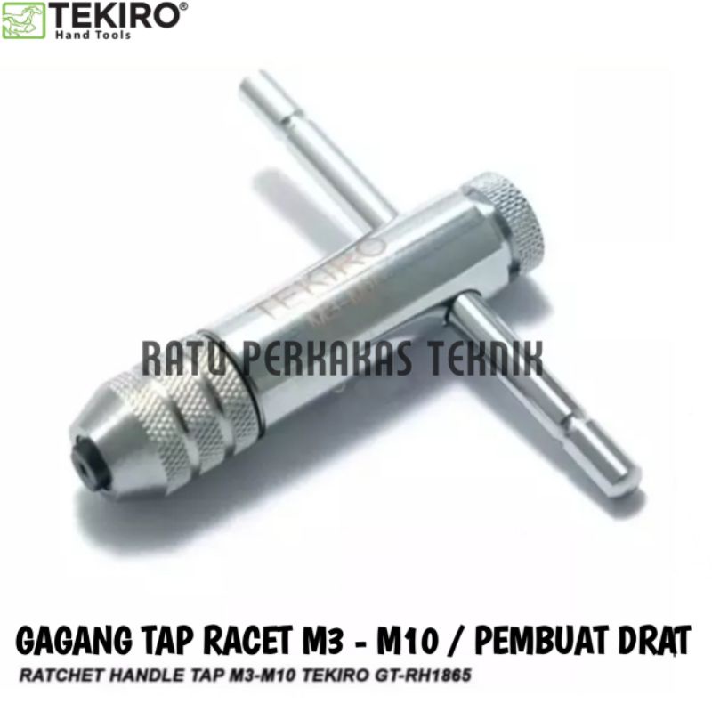 Jual Tekiro Gagang Tap Balik M3 - M10 Handle Ratchet GT-RH1865 Stang ...