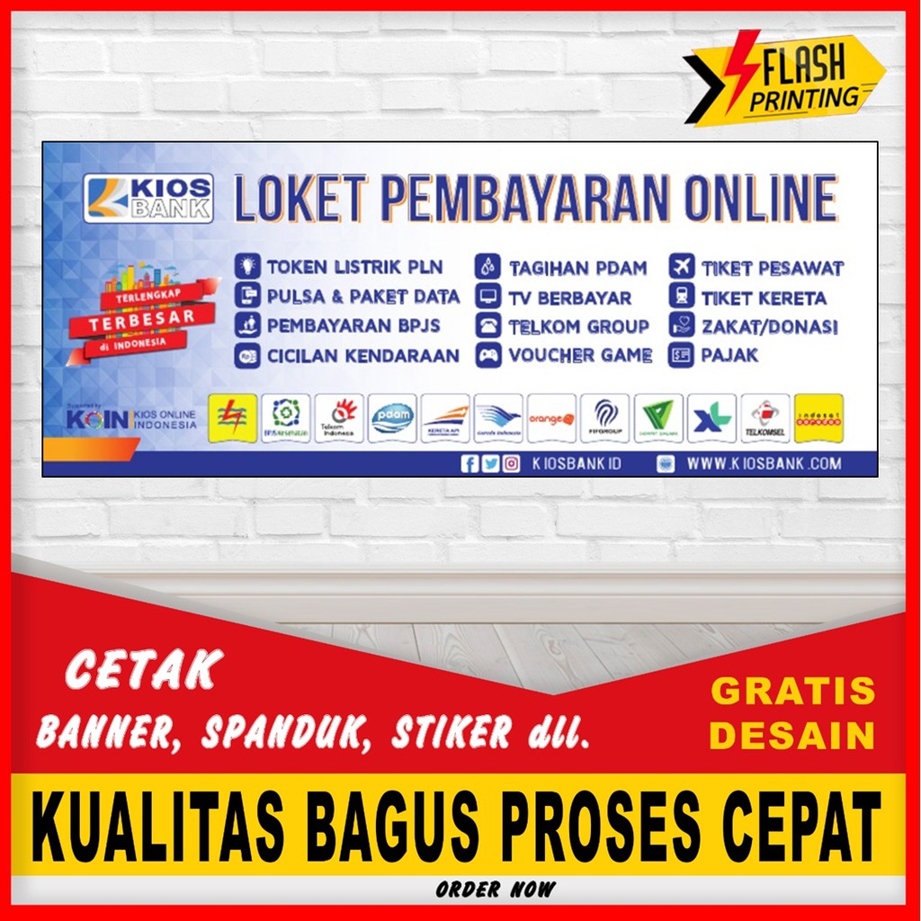 Jual Cetak Spanduk Banner Loket Pembayaran Murah Bisa Request Tulisan