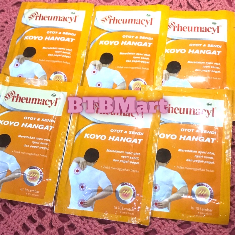 Jual NEO RHEUMACYL KOYO HANGAT UNTUK NYERI& SENDI (1 PCS=10 LEMBAR ...