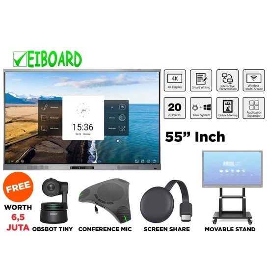 Jual Eiboard LED Interactive Touch Panel 55 inch 55" Layar Monitor ...