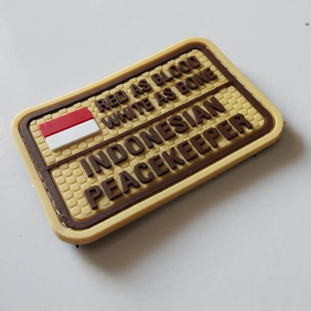 Jual Patch rubber PEACEKEEPER INDONESIA/LEBANON/tempelan karet emblem ...