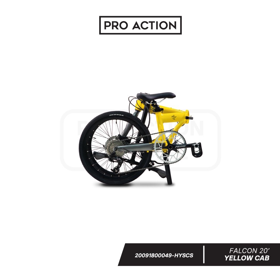 Jual Pro Action - Falcon Folding Bike 10 Speed 20 inch - Yellow Cab ...