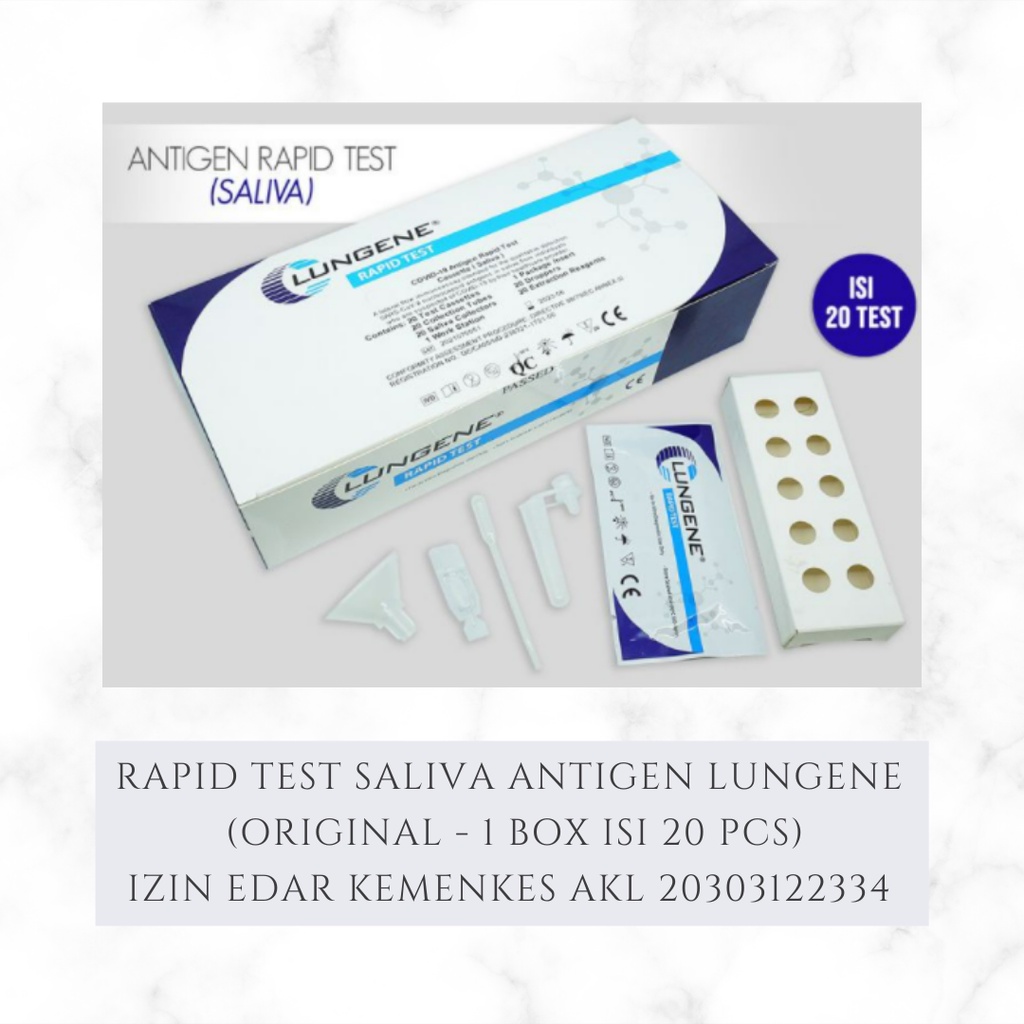 Jual SWAB ANTIGEN LUNGENE CLUNGENE SALIVA LIUR TEST KIT KEMENKES AKL 20 ...