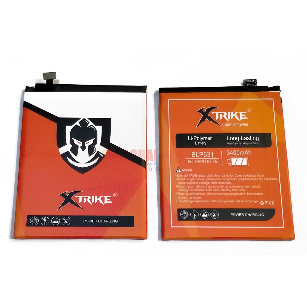 Baterai OPPO BLP631 XTRIKE untuk Oppo F3, F5