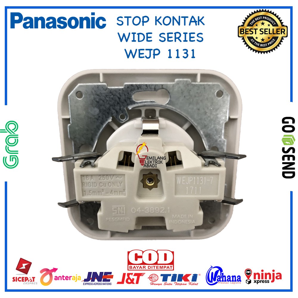 Jual STOP KONTAK MINIMALIS PANASONIC WEJP1131-7 WIDE WEJP1131 WEJP 1131 ...