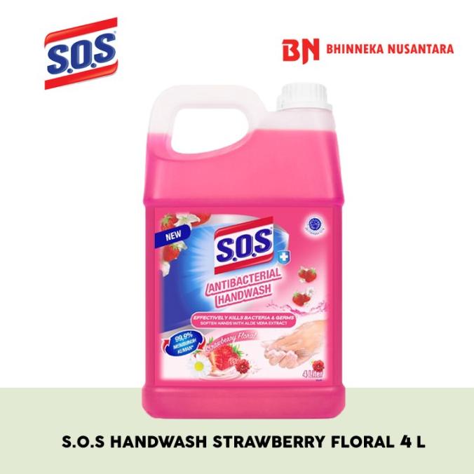 Jual Sos Hand Wash Sabun Cuci Tangan Strawberry Floral Jerigen Liter Shopee Indonesia