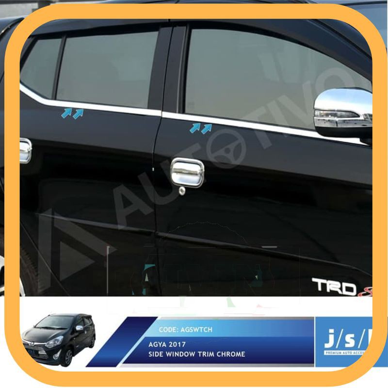 Jual Murah! List Lis Kaca Samping Mobil JSL \/ Side Window Trim New Agya ...