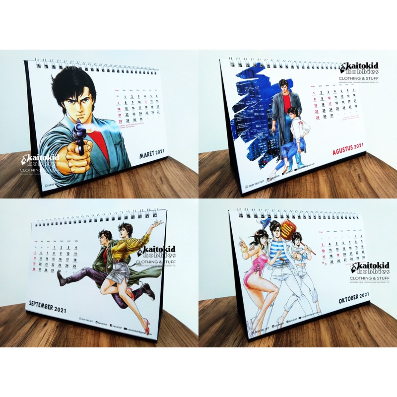 Jual Kalender 2025 CITY HUNTER Kalender Meja Calendar Duduk bisa custom