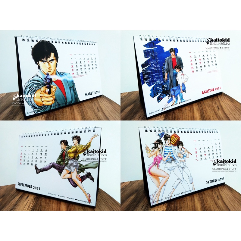 Jual Kalender 2024 CITY HUNTER Kalender Meja Calendar Duduk bisa custom