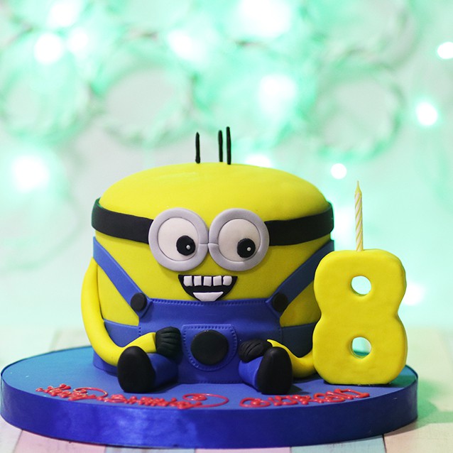 Jual Kue Ulang Tahun Minion diameter 20 cm (fondant) | Shopee Indonesia