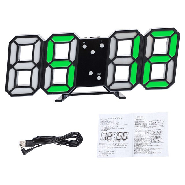 Jual COD AESTHETIC ALARM DIGITAL CLOCK LED ANGKA PUTIH AESTETIK DS 6609