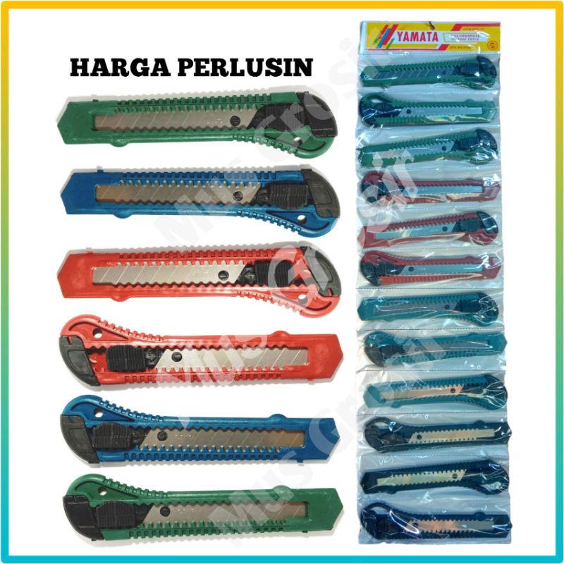 Jual Pisau Cutter Karter Besar Yamata Isi 12 Pcs L500 Renteng Grosir ...