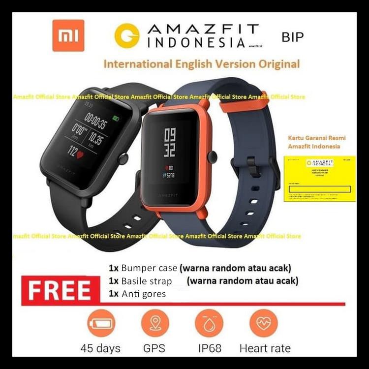 Jual paling murah Xiaomi Huami AMAZFIT Bip International English Version Smartwatch Hitam terbaik Shopee Indonesia