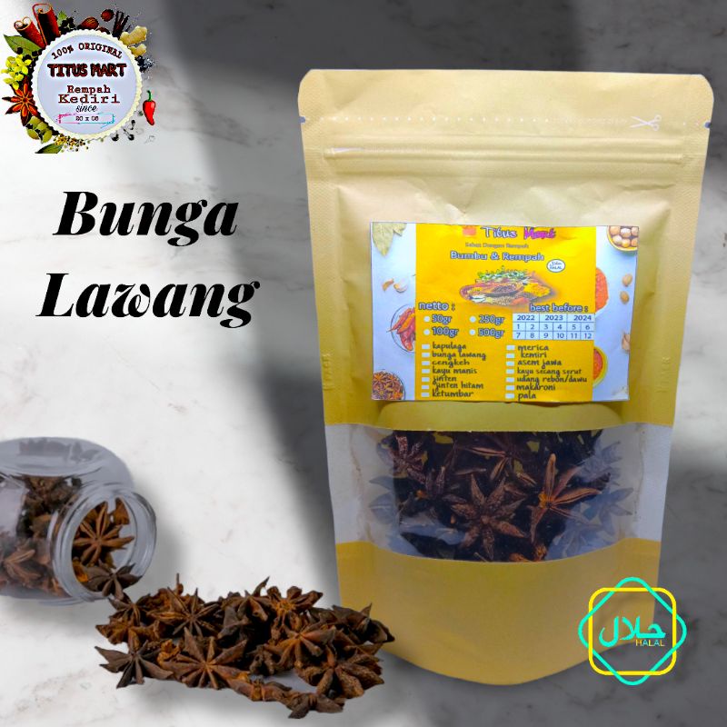 Jual Bunga Lawang Bumbu Dapur Rempah Asli Isi 50 100 Gram Shopee