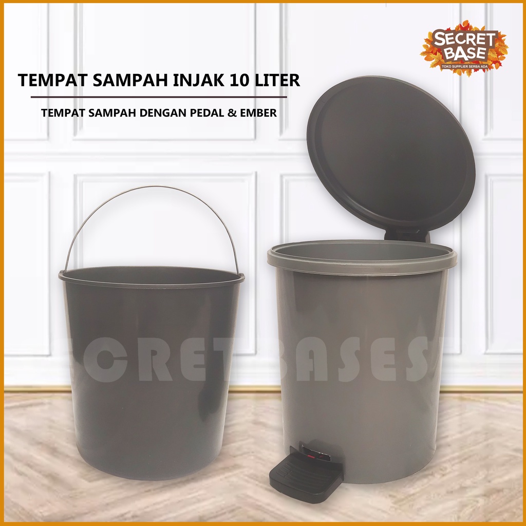 Jual Tempat Sampah Injak 10 Liter Tempat Sampah 10l Dengan Pedal And Ember Shopee Indonesia 0918