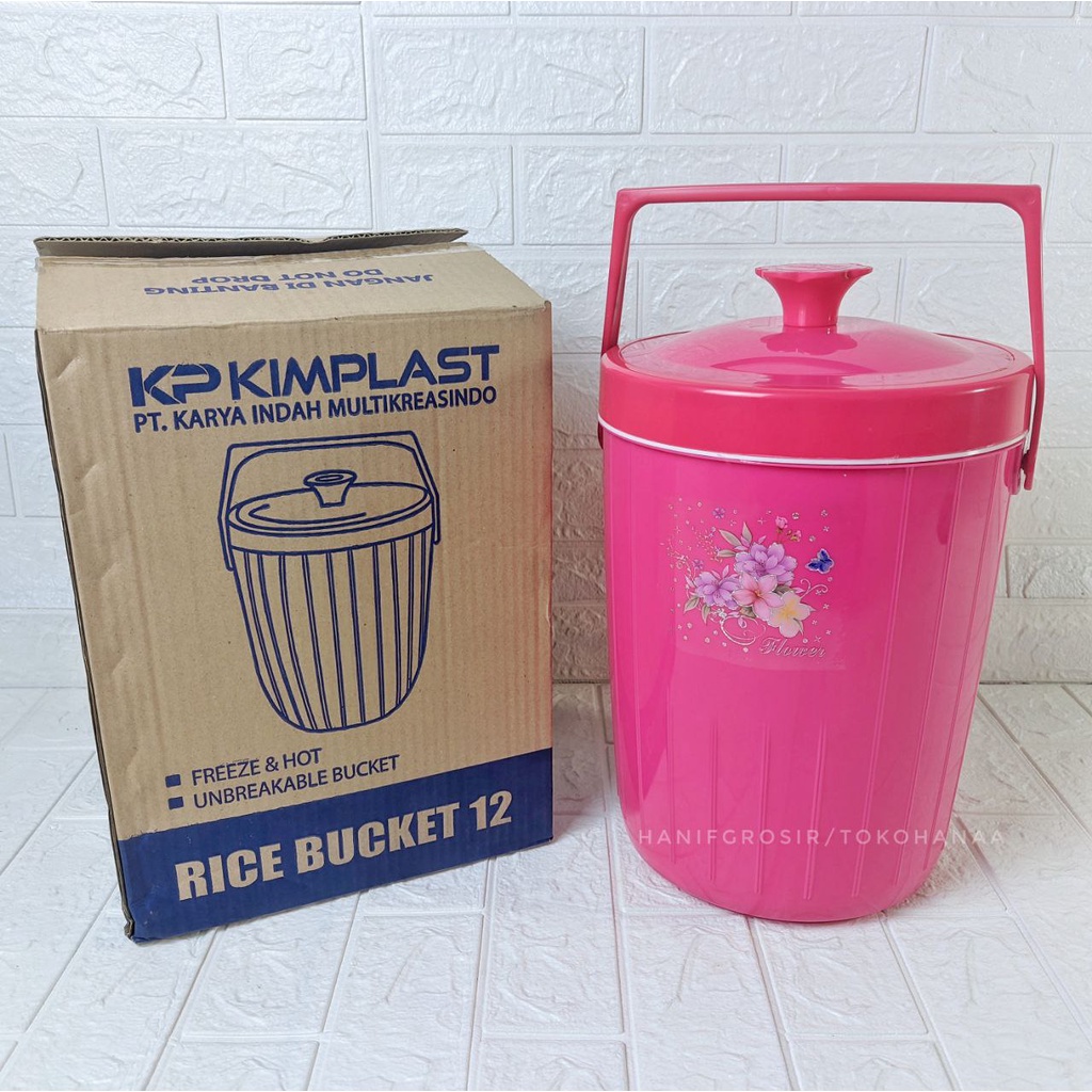 Jual Rice Bucket Liter Kimplast Tempat Penyimpan Nasi Dan Es Batu