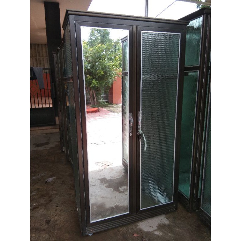 Jual Lemari Kaca 2 Pintu Aluminium Shopee Indonesia