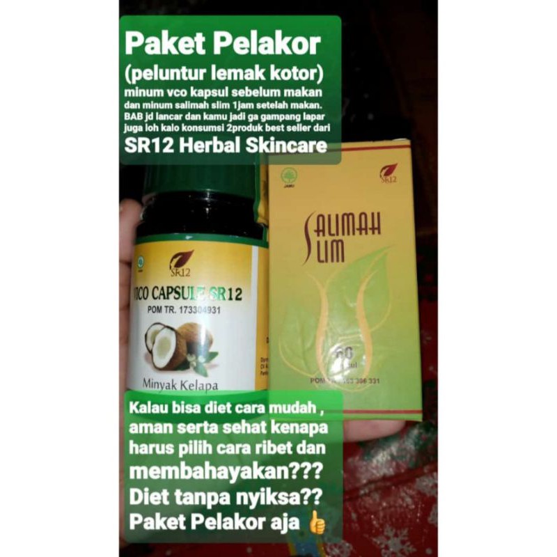 Jual Salimah Slim Dan Vico Kapsul Peluntur Lemak Kotor Paket